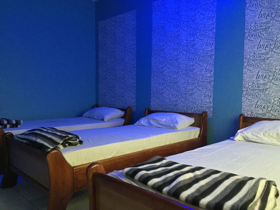 Three single beds