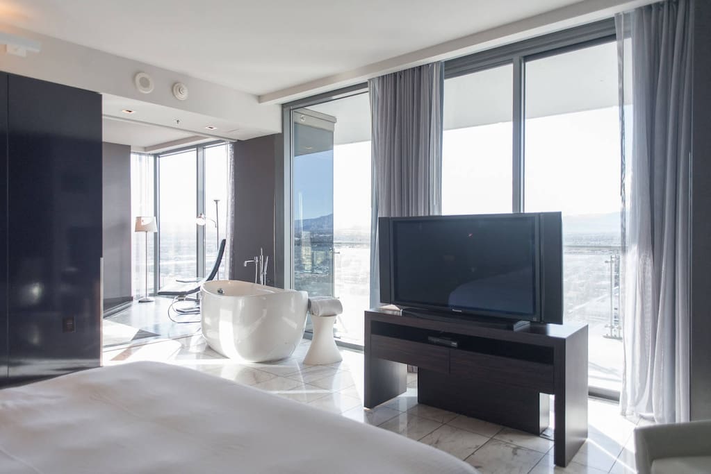 TV and View from Master Bedroom