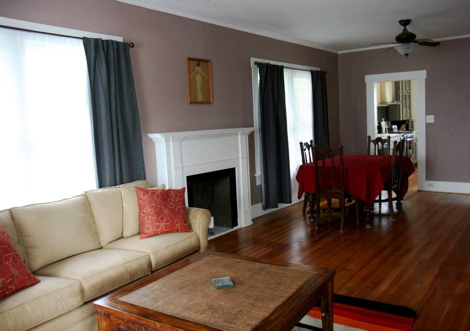 The spacious living-dining room will suit your dining and reclining needs.