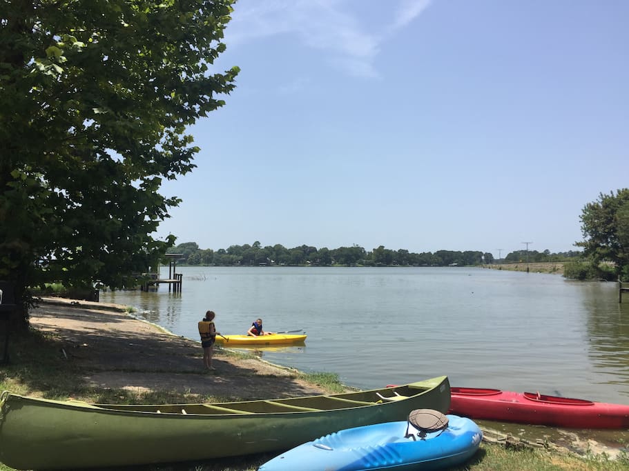 Water view in front of cabin 3, kayak and canoe rentals ($35 per 2 days)