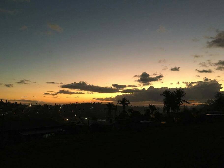 Sunset at the back of our house