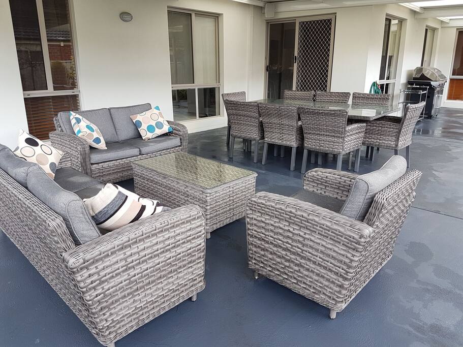 outdoor area and bbq