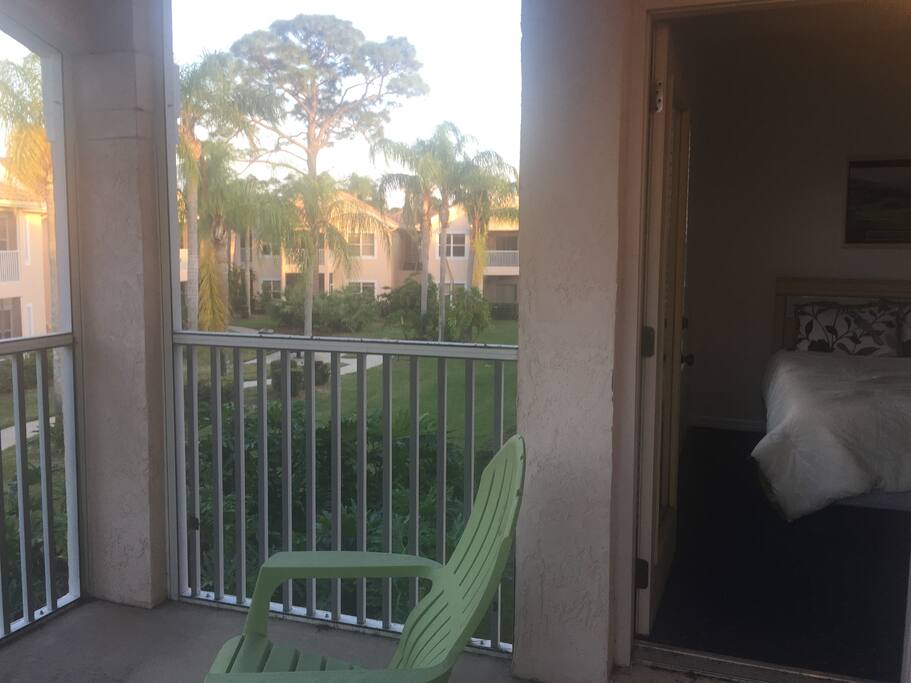 balcony off master bedroom & living room
