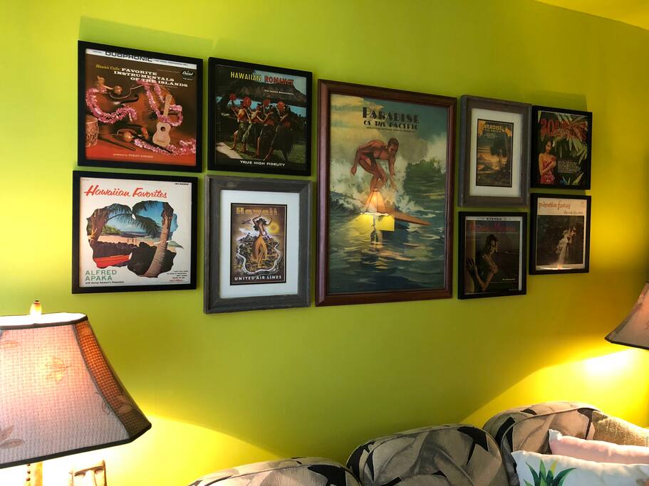 Vintage Hawaiian Records & Wall Art!