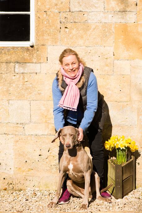 Host with her lovely dog