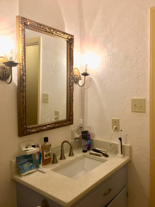 This is the bathroom for guests, shared with one roommate
