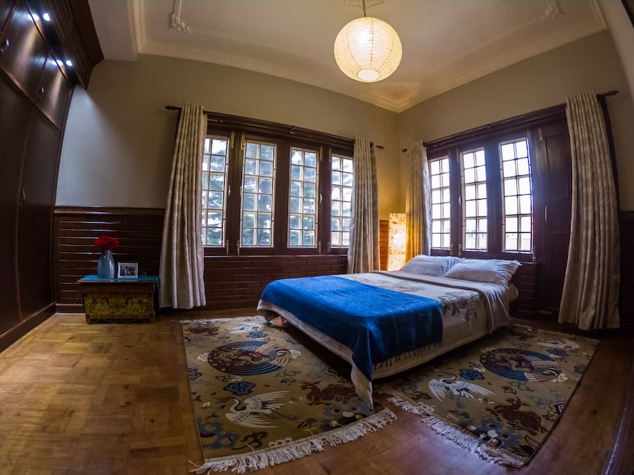 The room is airy and has great natural light.