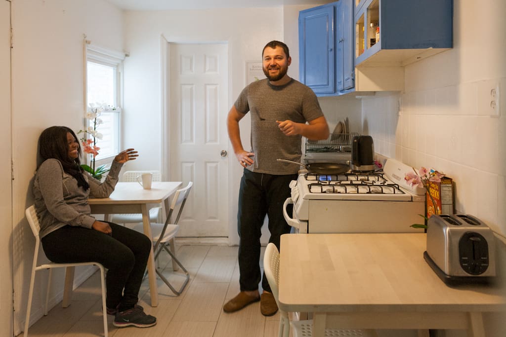 Cook up something tasty, or hang out in our kitchen