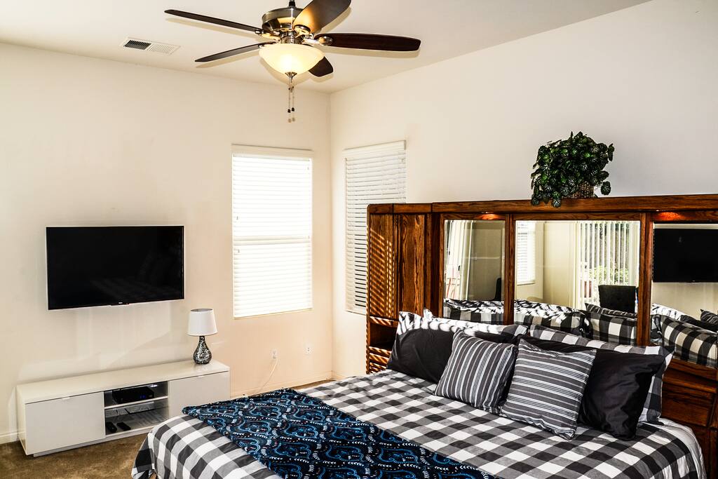 Master Bedroom. King size bed.