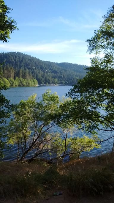 Lake Gregory located three miles from the cedar house