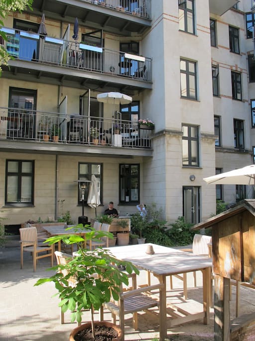the balcony on the 1. floor