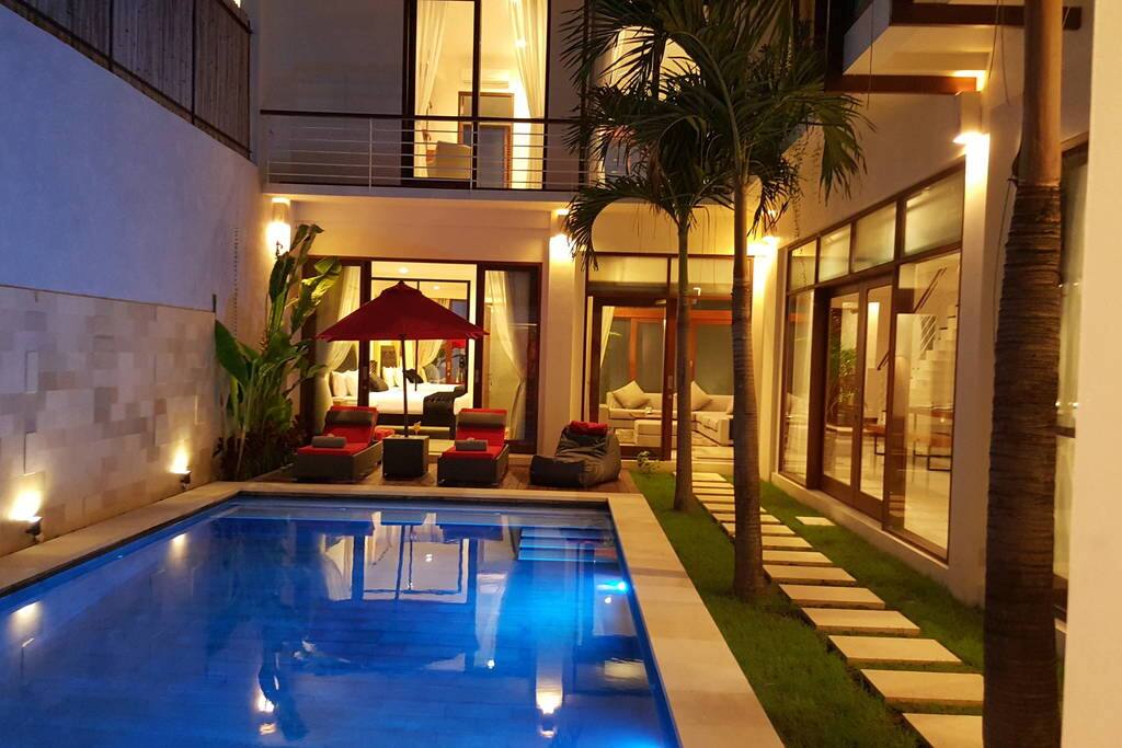 Villa and pool view