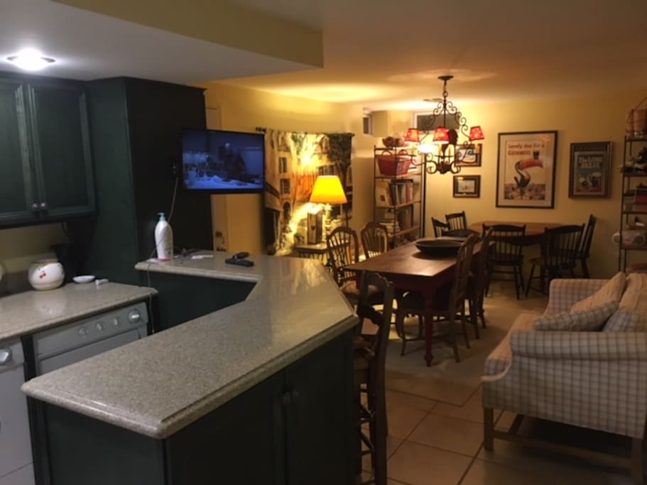 Downstairs dining area