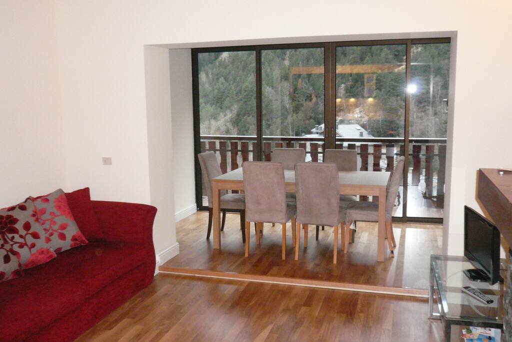 Dining area with spectacular mountain views