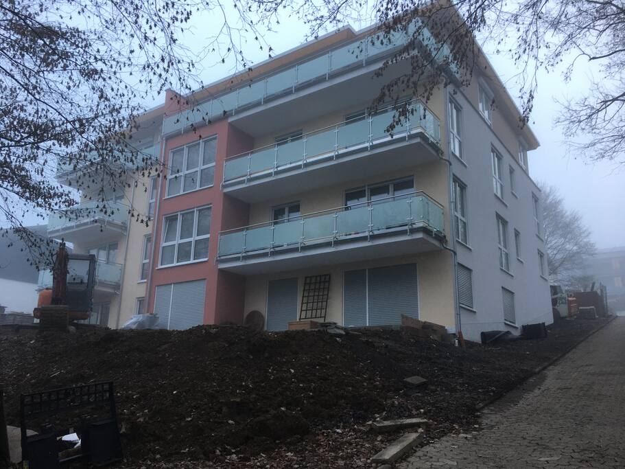 Bauphase Gartenansicht