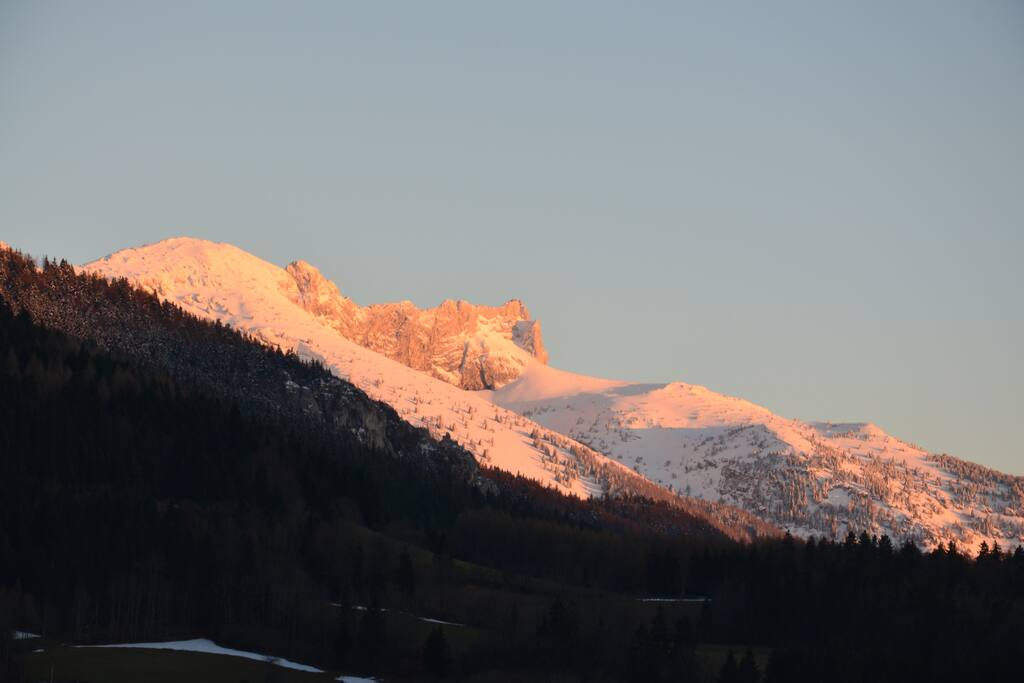 La vue du balcon en hiver