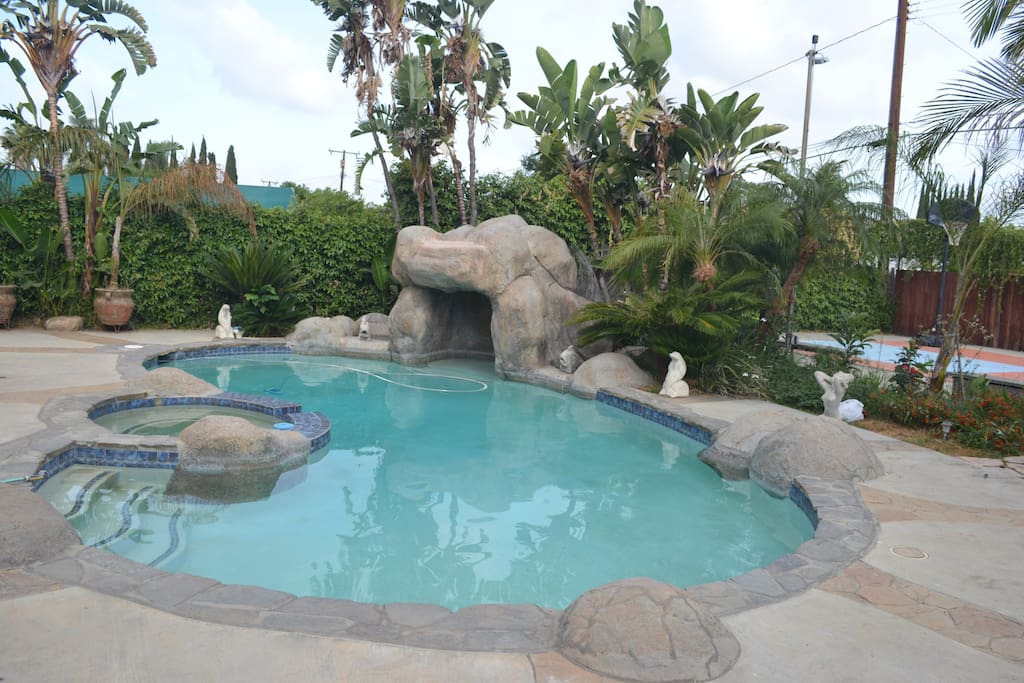 Pool with water fall