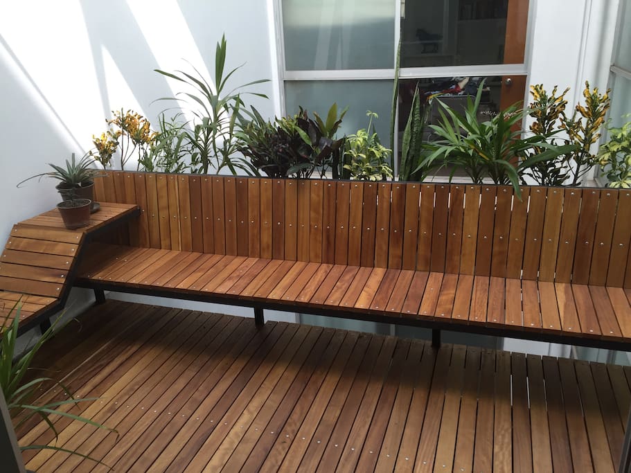 Our terrace, where you can chill out and relax!