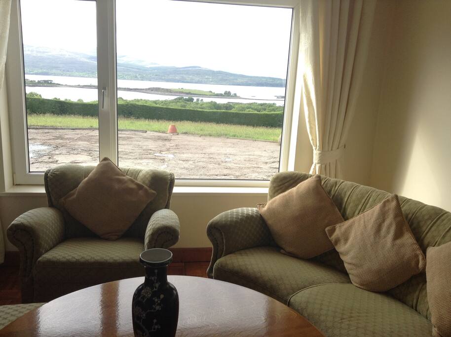 Kenmare bay view from inside our lodge