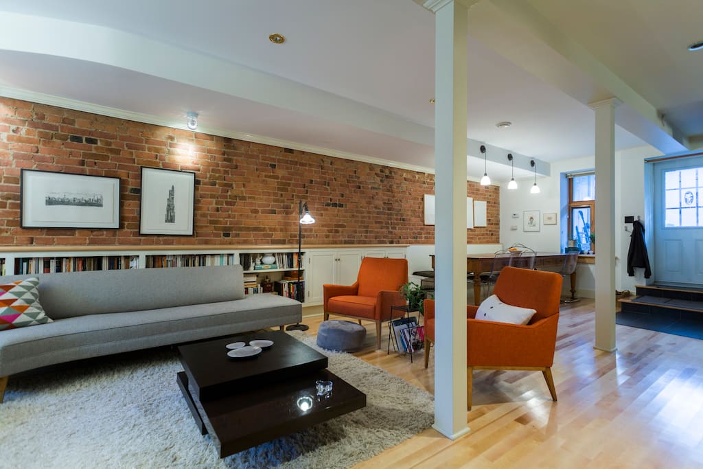 open concept living room/dining room on first level