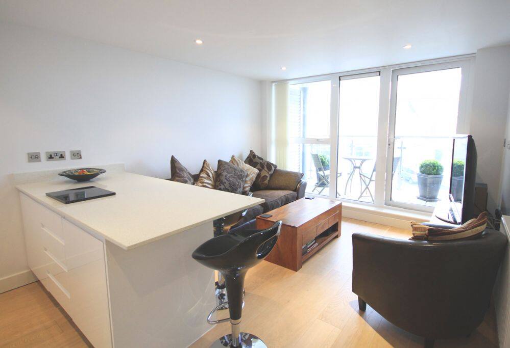 the open plan living area