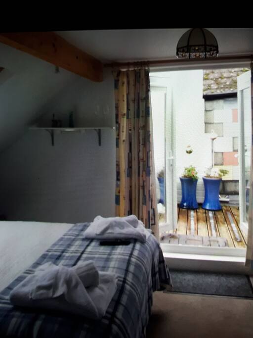 French windows leading onto the balcony