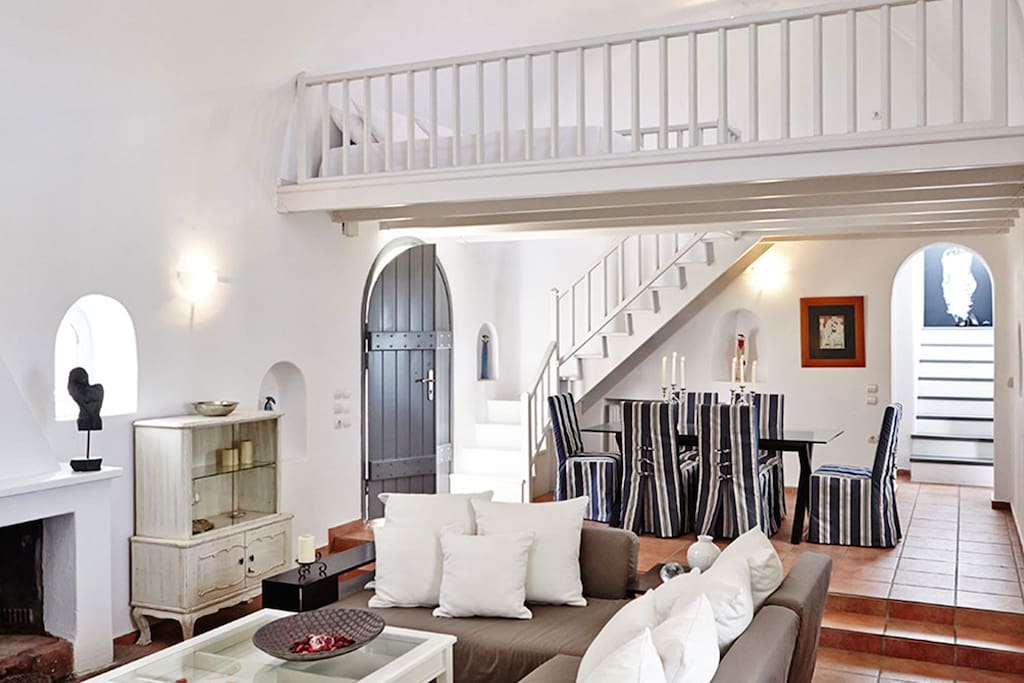 Dining Area - Living Room | Aleria Villa Santorini