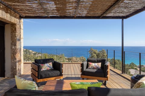 LUXURY VILLA 8P  VIEW MER GOLFE FAVONE BEACH2MIN