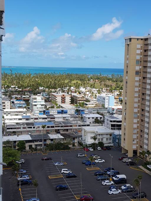 View to the Balneario de Luquillo from the balcony.