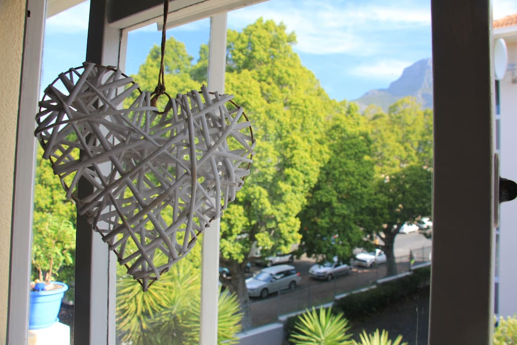 View from bedroom 1. (yes, that's Table Mt peaking out)