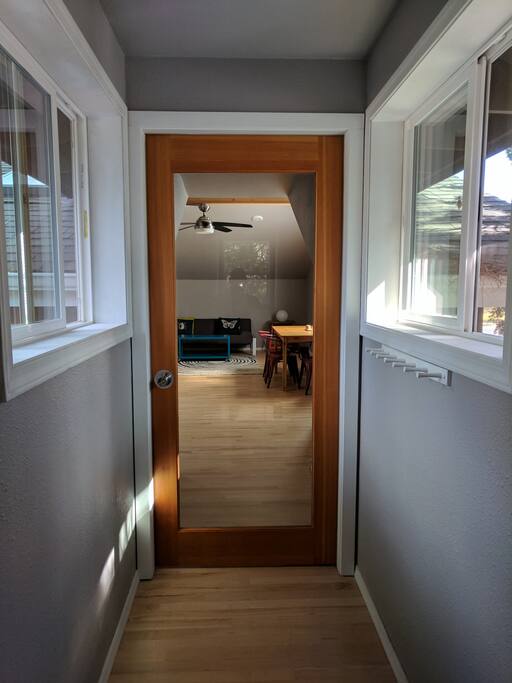 Your front door, skybridge.
