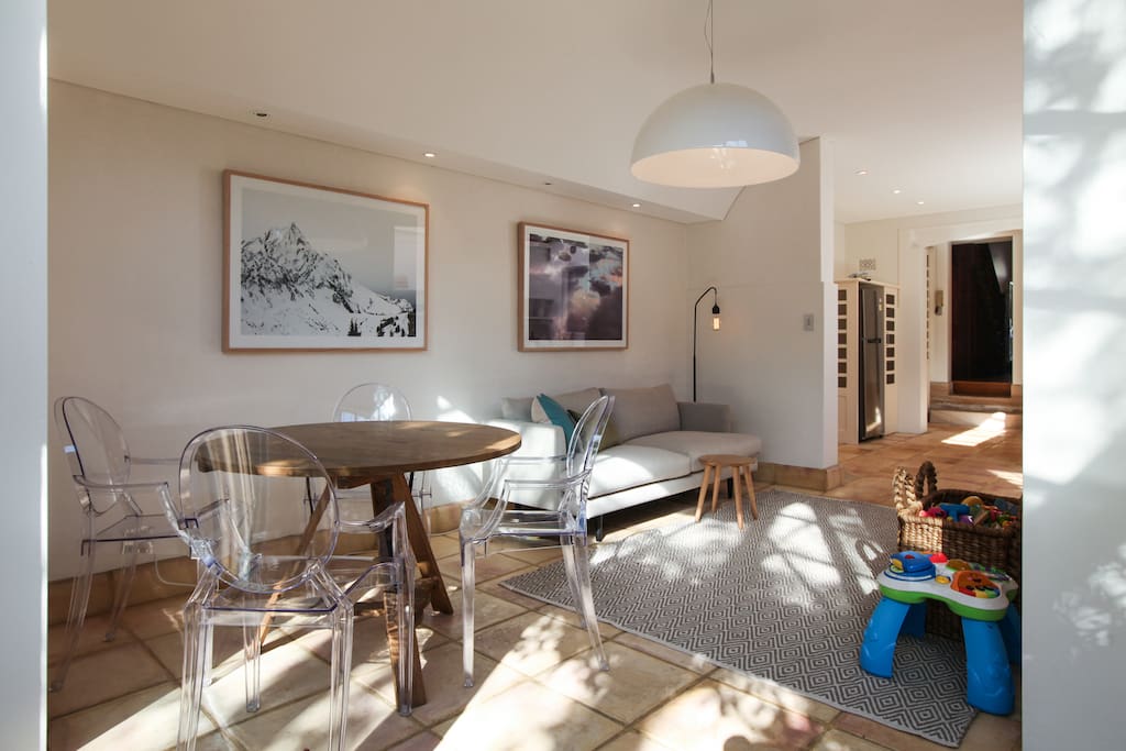 Bright and airy casual living area