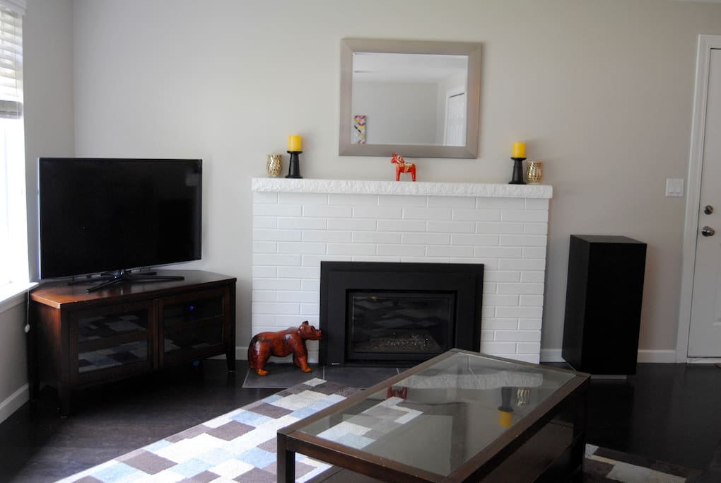 Living room and fire place