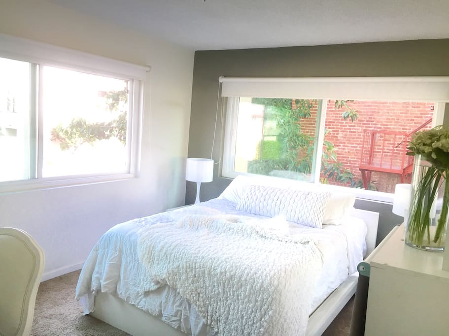 Lots of natural light in your bedroom through out the day.