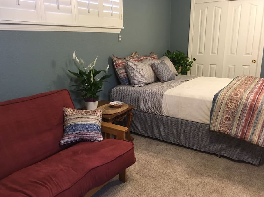 New Queen Pillow Top Bed and Futon