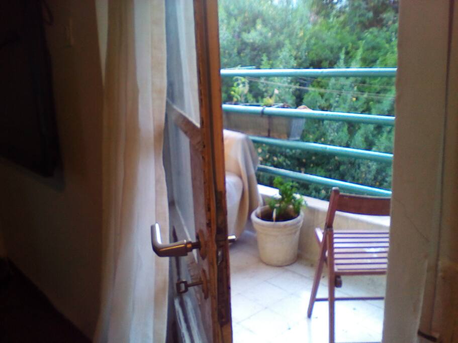 View into the Balcony from the living room