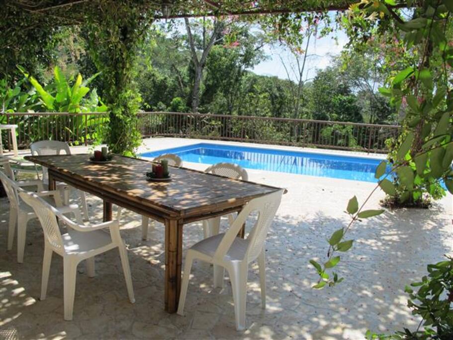 Patio and pool area