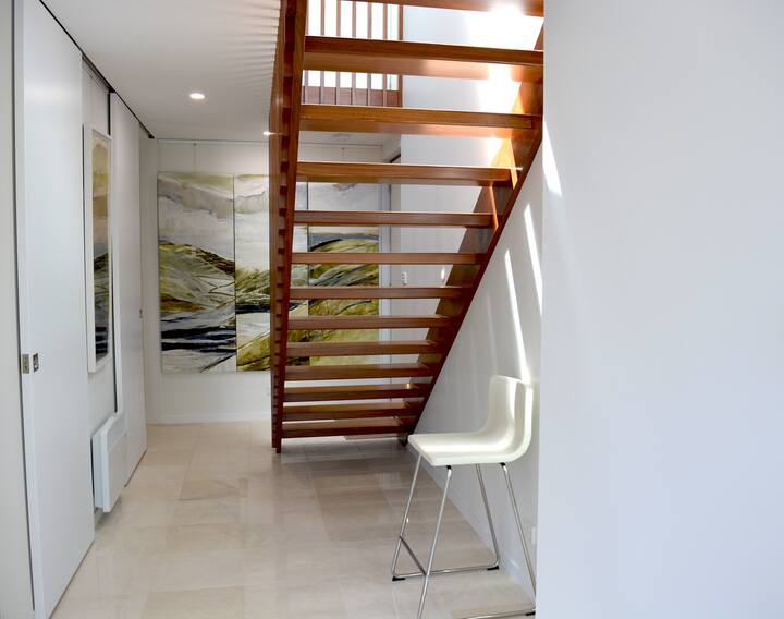 Saunter down stairs to the expansive bedrooms