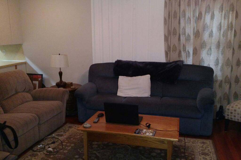view of den from TV/bedroom door