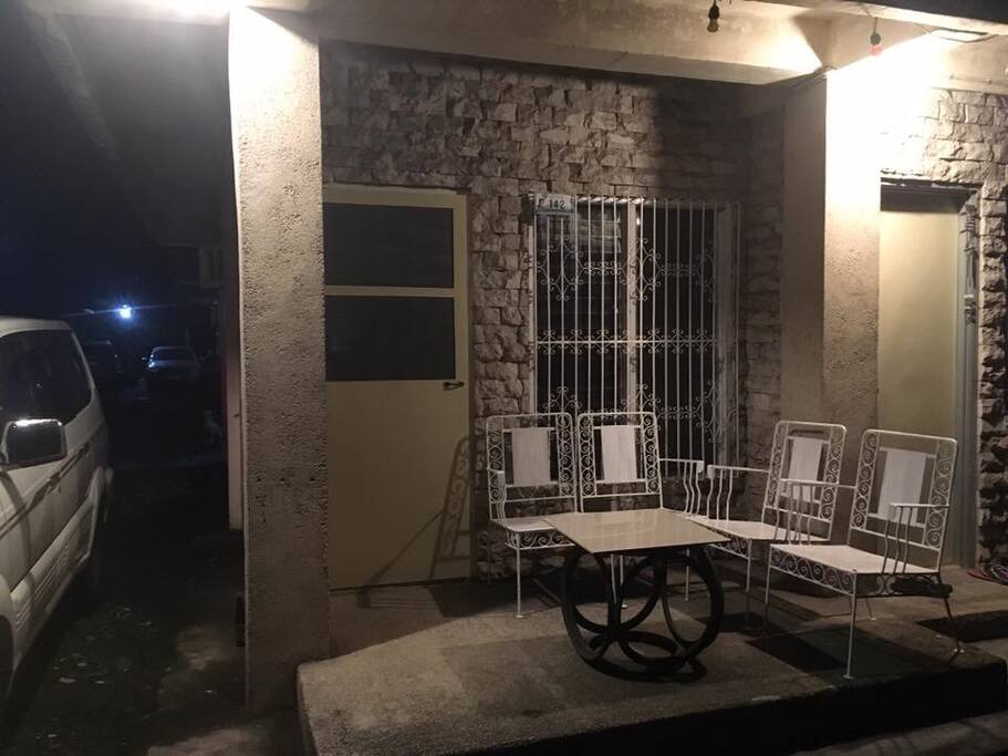 with 1 reserved parking space and porch