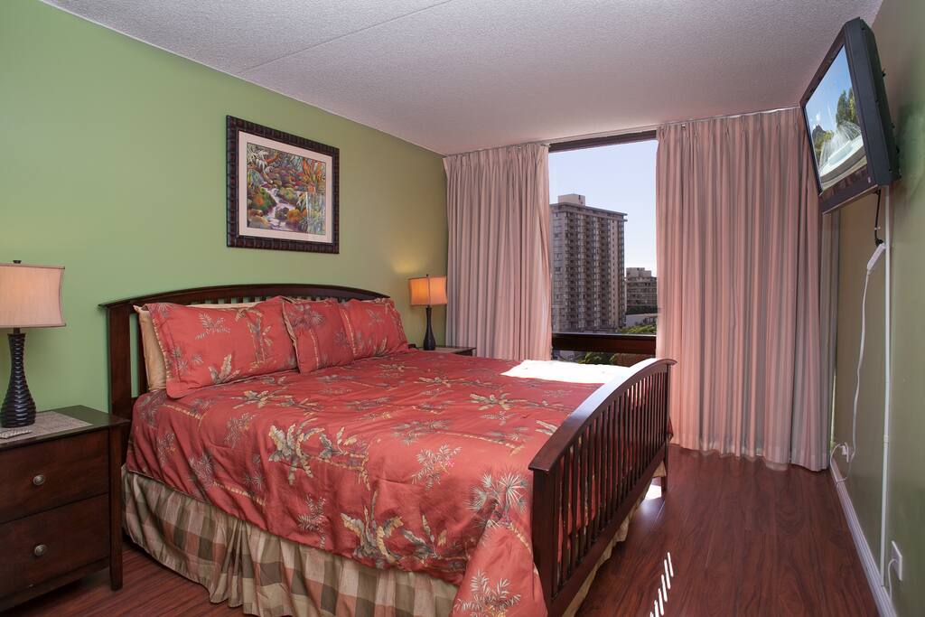 Master bedroom with king size bed
