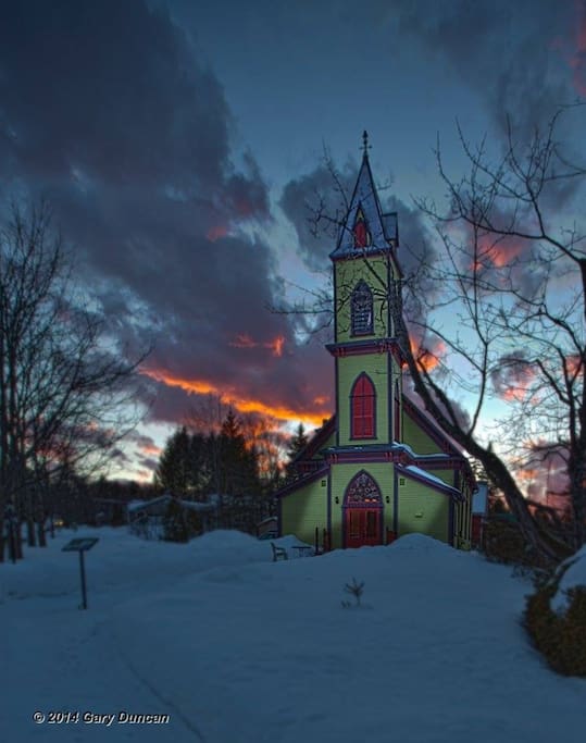 En hiver, sous un ciel magique