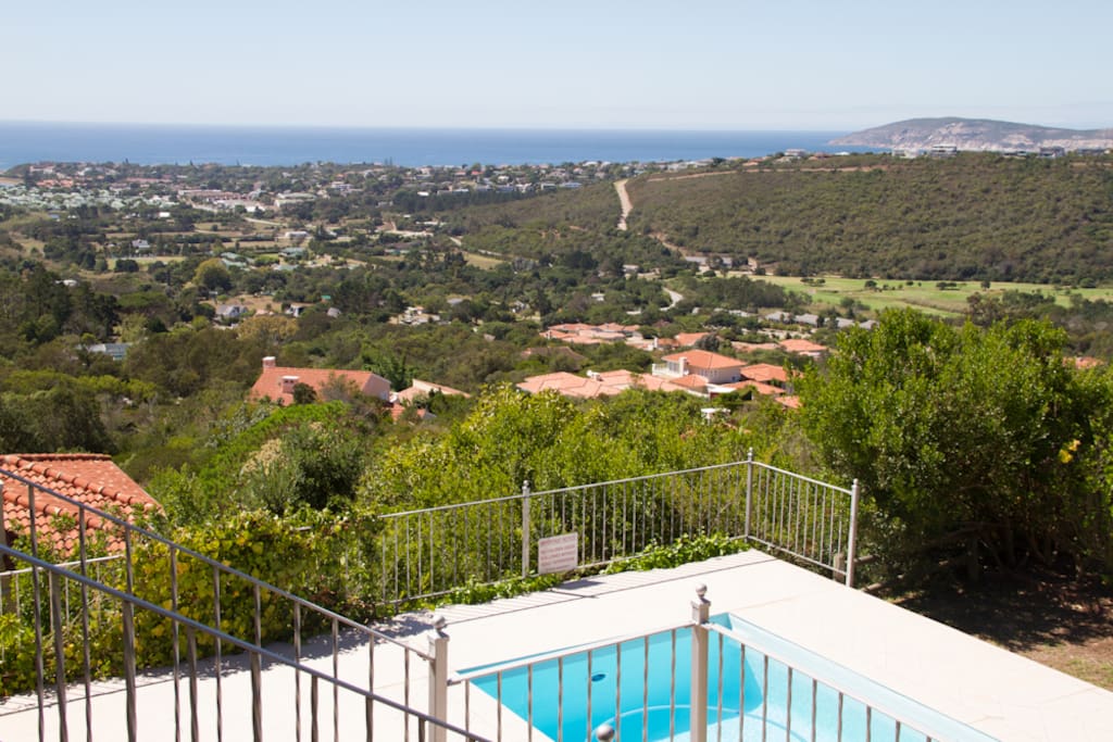 A beautiful view of Robberg from the patio.