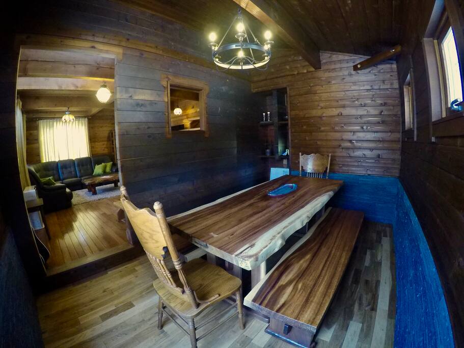 Entertain all of your friends and family around the newly added dining room.