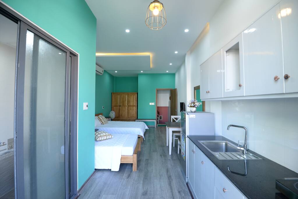 Rest room and kitchen