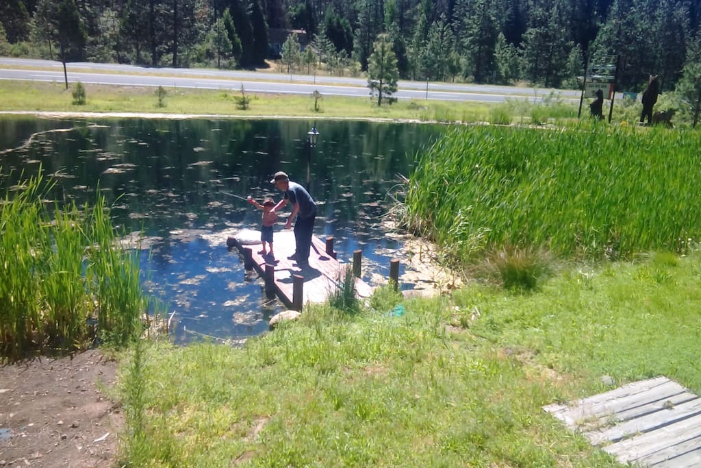 My grandson fishing