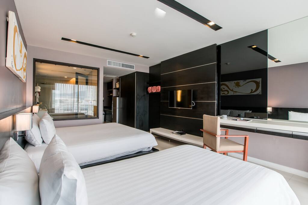 Bedroom with 2 beds for upto 3 persons, extra fee for 3rd person
