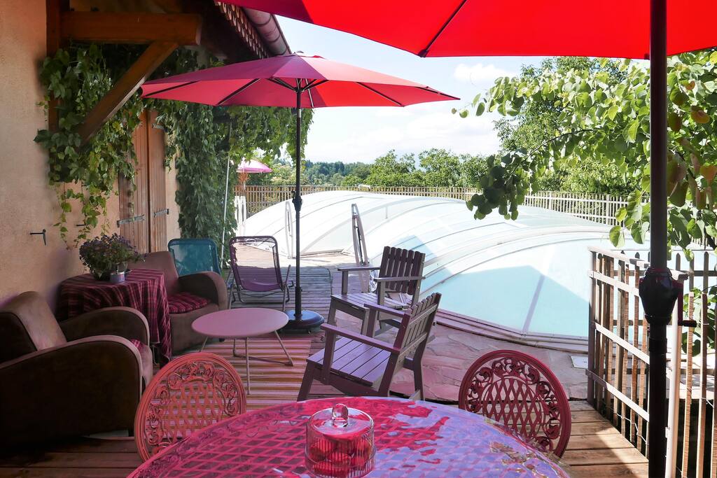 terrasse ensoleillée l’après-midi !
