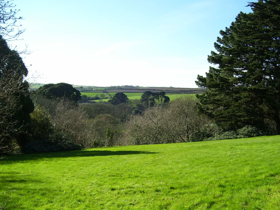 The view across the valley from the house
