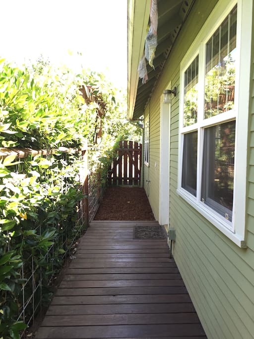 Here is your private entrance.